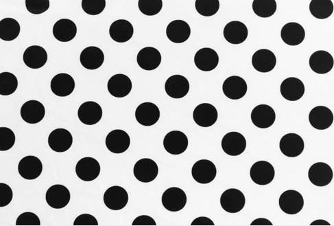 Lycra, Polka, White - Black, 140 cm wide, 80% PA, 20% EA