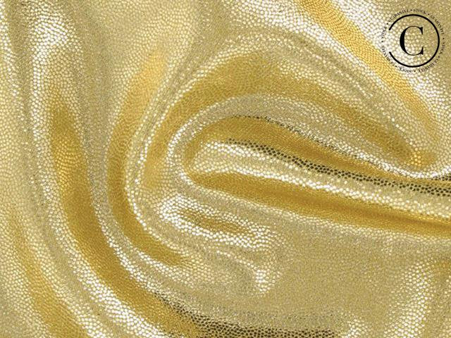 Lycra Metallic DotGold , 150 cm wide, 80% NY  20%EA