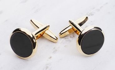 Cufflinks Gold -  black