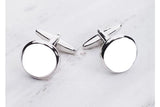 Cufflings silver -  white  pearl