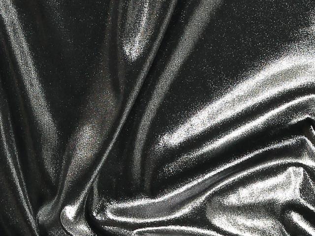 Lycra Metallic Silver- Black, 145 cm wide, 94% PES ,6%EA