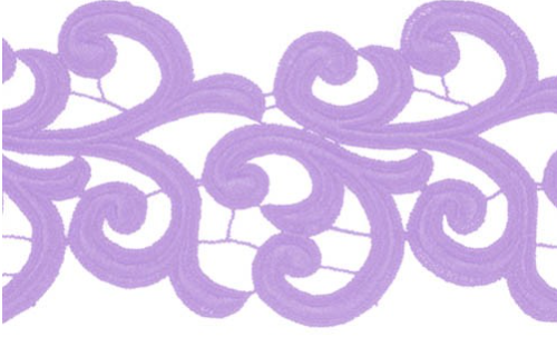 Ribbon lace Nadine Lilac 12 cm wide, 100%PES