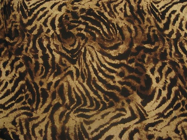 Organza, Animal print  black - Brown , 140 cm wide, 100 % PES