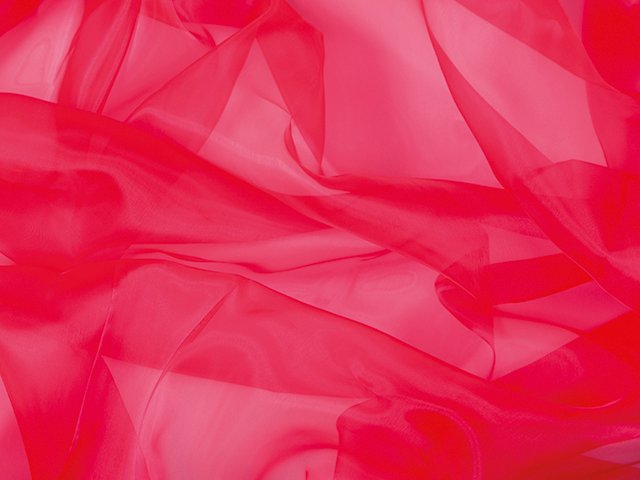 Organza, Fluorescent Red, š. 145 cm, 100% PES