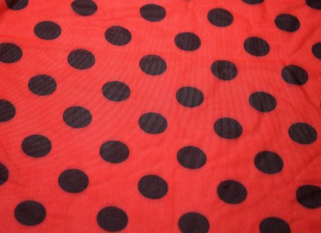 Polka Dot stretch net  Flamenco ,145 cm wide , 91%PA , 9%EA