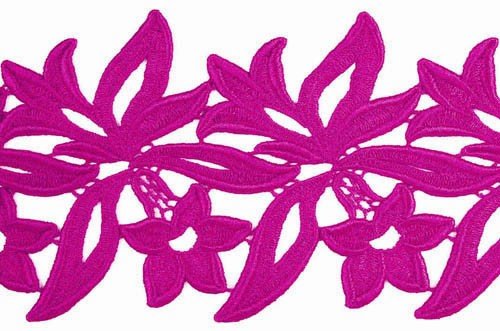 Sabrina, ribbon lace Hawaiian pink 12 cm wide