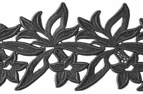 Sabrina, ribbon lace Black 12 cm wide