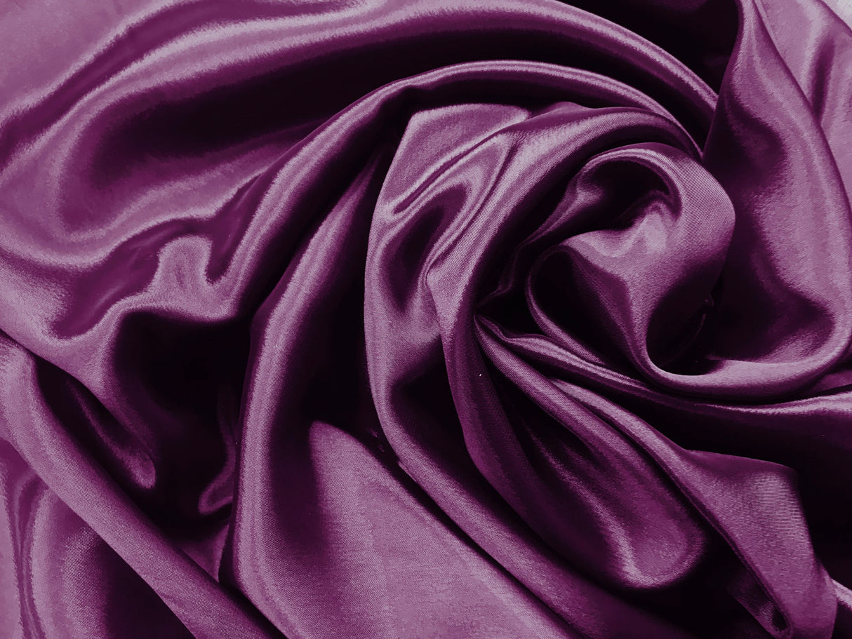 Satin Chiffon, Plum , 112cm wide, 100%PES