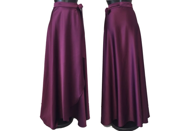 HD Long satin skirt