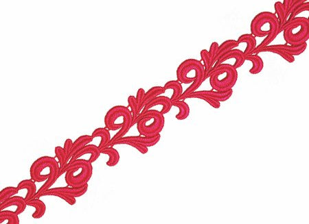 Ribbon lace VIctoria, Flou Green, 6 cm wide, 100% PA
