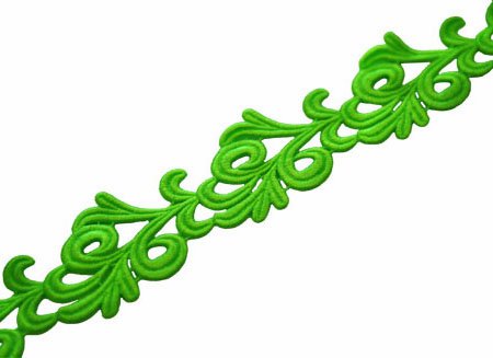 Ribbon lace VIctoria, Flou Green, 6 cm wide, 100% PA