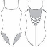 CAPEZIO Camisole leotard with x-cross straps