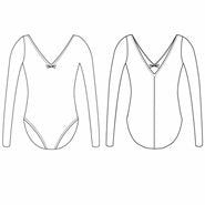 CAPEZIO Long sleeve leotard dětský dres