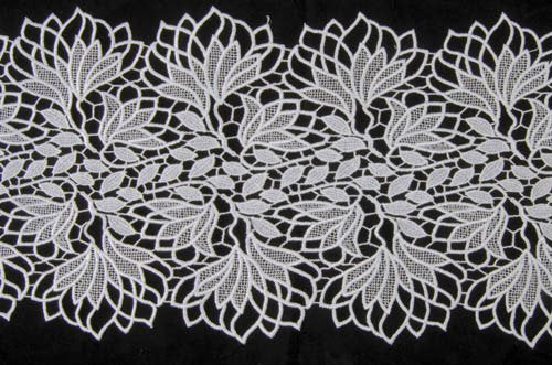 Ribbon lace Emily, Silver 20 cm wide