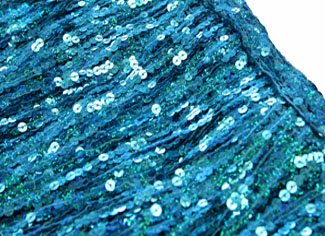 Sequinned fringe, Turquoise