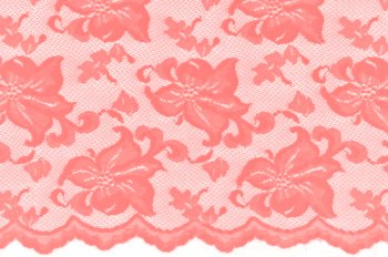 Stretch lace Lily, Coral, 140 cm wide, 85% PA, 15% EA