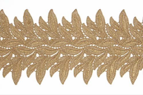 Ribbon lace Lucy, Gold, 15 cm wide