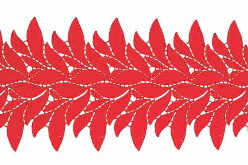 Ribbon lace Lucy, Scarlet, 15 cm wide