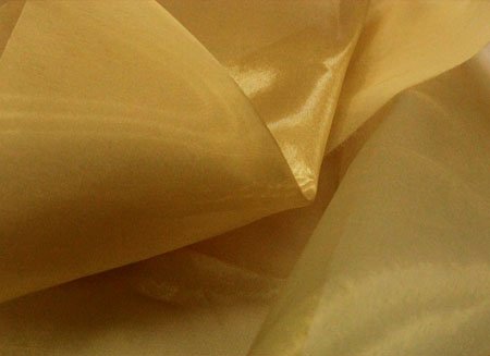 Organza, Gold, 140 cm wide, 100% PES