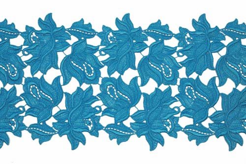 Ribon lace Rosa, Turquoise, 18 cm wide