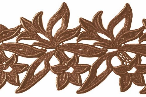 Sabrina, ribbon lace Latin Tan, 12 cm wide