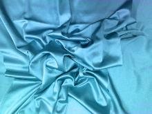 Satin velvet, el.samet/satén,Turquoise, š. 150cm, 94% NY, 6% EL