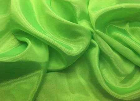 Pearl Chiffon, Fluorescent Green, 112 cm  wide, 100% PES