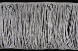 Metallic fringe, Hematite, 15 cm long, 80% PES, 20% EA