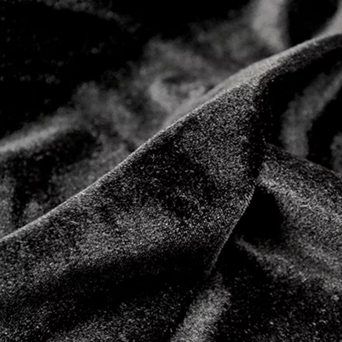 Smooth velvet-Black ,Elastický samet s hladkým povrchem