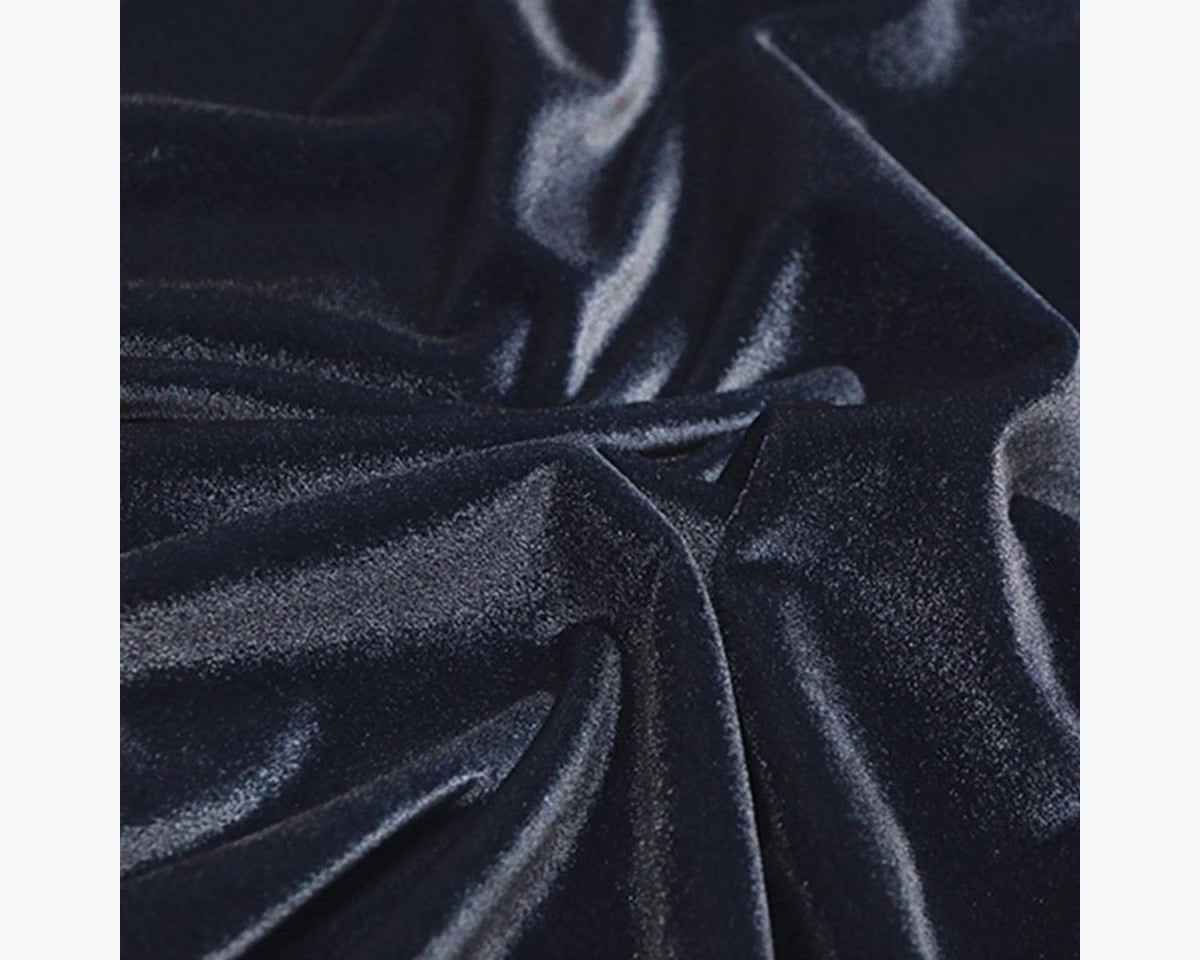 Smooth velvet,  Midnight Sky, š. 140cm, 90% polyamide 10% elastane