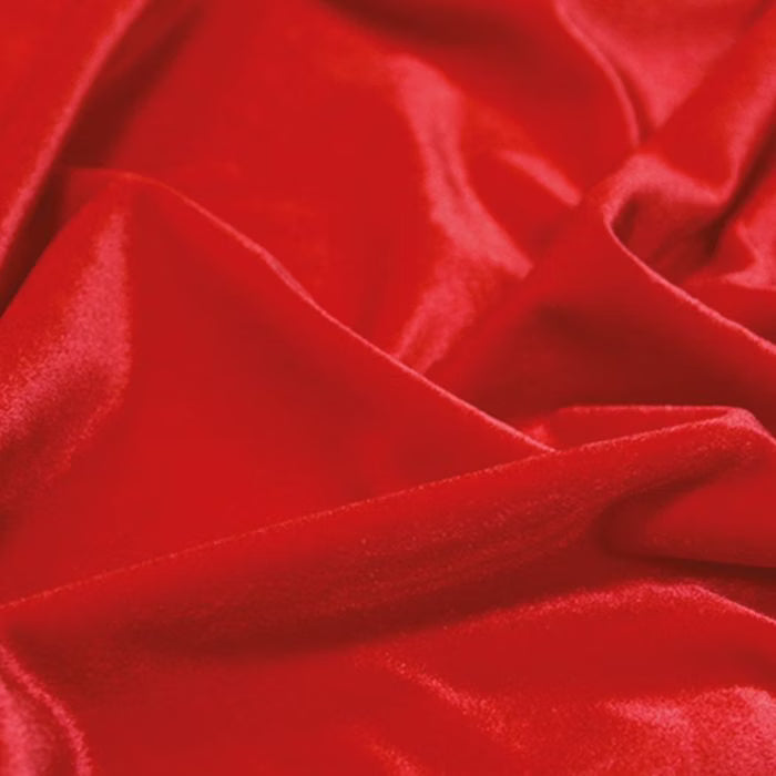 Smooth velvet-Red ,Elastický samet s hladkým povrchem