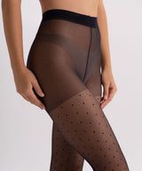 NADOTEC Tečka-Vzorované punčochové kalhoty | 20 DEN